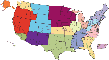 Synods pf the Presbyterian Church (USA) map